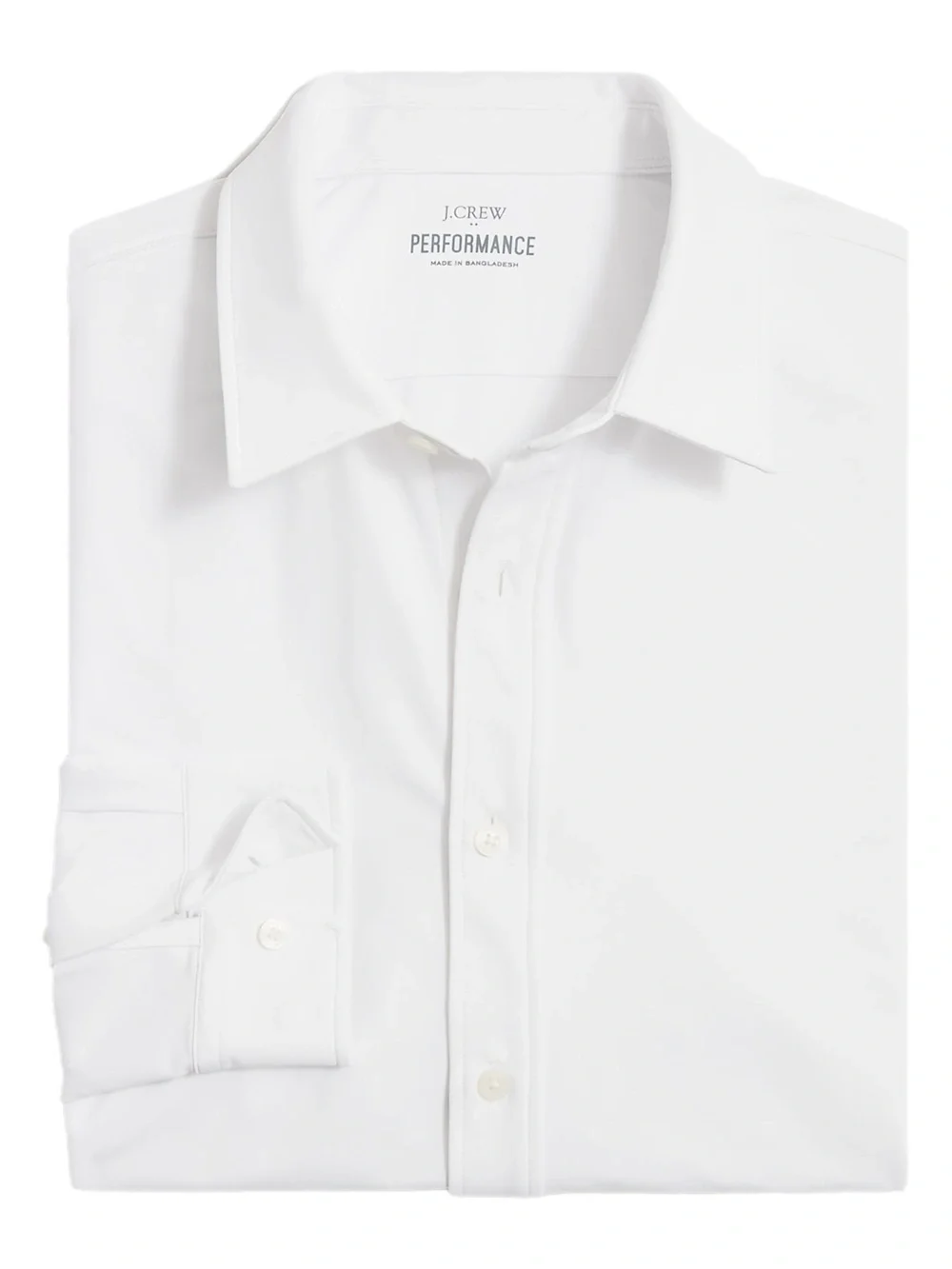 J.Crew Men's All-Day Performance Button Down Shirt White Size Large Long Sleeve